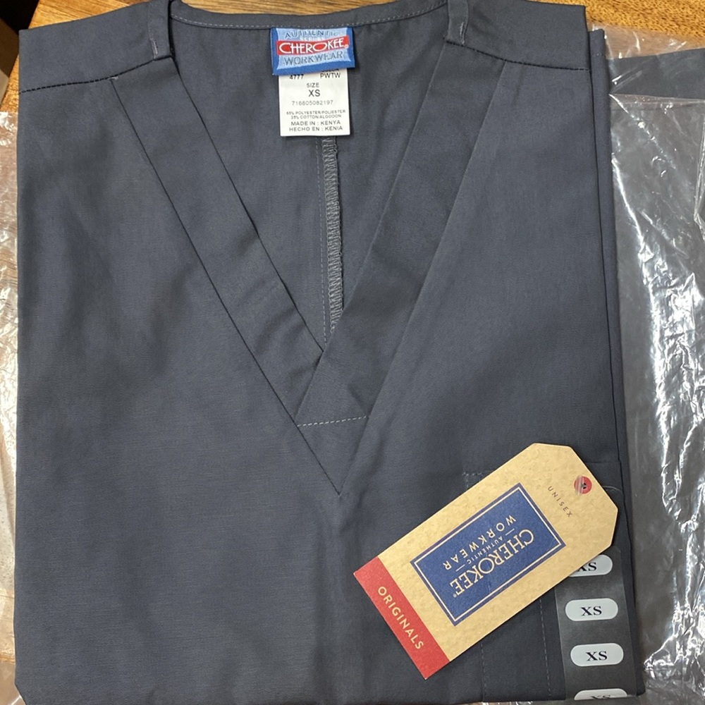 Lot 3 Unisex Scrubs Tops Cherokee XS NEW Dark Navy